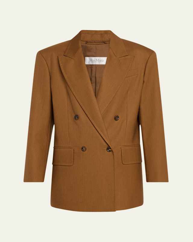 Palanca Double-Breasted Silk Jacket